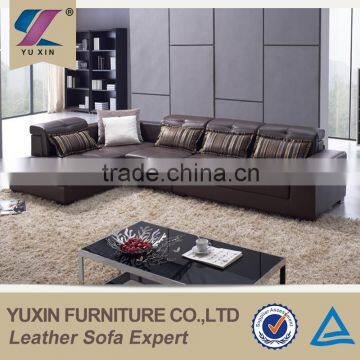 Guangdong furniture cheap sectional leather sofa lounge