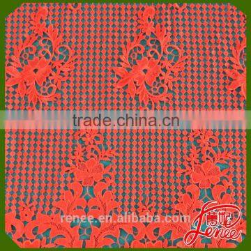 YOUNG GIRL DRESS TOP QUALITY CHEMICAL EMBROIDERY FABRIC WHOLESALE