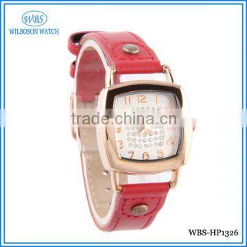 3 Atm Water Resistant Leather Watch Square Shaped Case