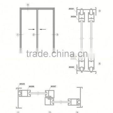 Economy aluminum product for window and door