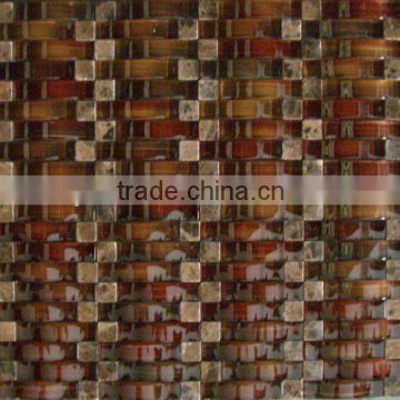 Glass Mosaic with Arch Glass and Little Stone AX05