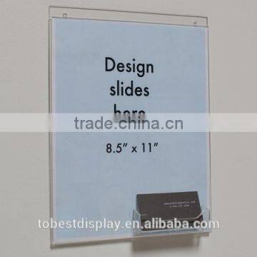 elegant clear custom acrylic sign holder wall mount with business box