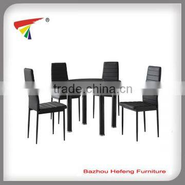 round glass dining table set