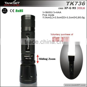 Cree R5 LED Extendable led flashlight TK736