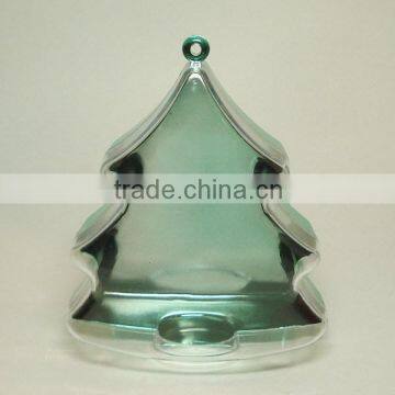 green christmas gift box , christmas tree plastic box