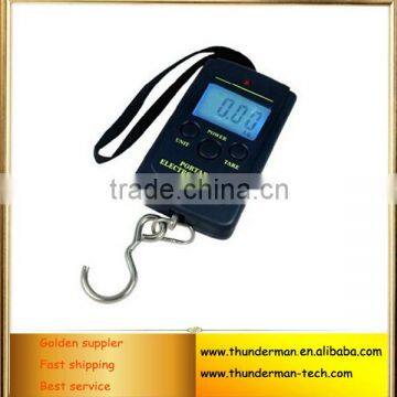 40kg Mini digital Pocket Weighing Luggage Scale with LED blue backlight