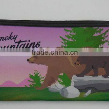 Cutom Cartoon Neoprene Pencil Case for Girls,zipper Pencil Pouch,stationery Bag