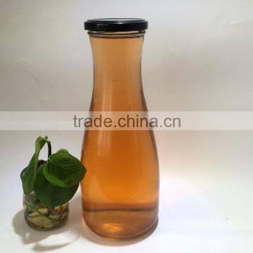 1L wide mouth clear glass beverage bottle with cap                        
                                                                                Supplier's Choice