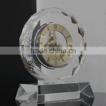2016 Polish Clear Crystal Glass Alarm Desktop Clock photo-3