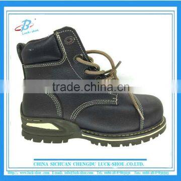 High top Mens safety shoe, steel toe cow leather safety shoe, wholesale safety work shoe