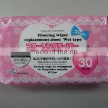 Soft toucing top quality wet wipe for floor