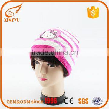 Softextile knitted cap hello ketty printed muslim knitted caps hat