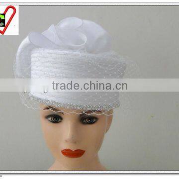 The new white satin ribbon with feather flower