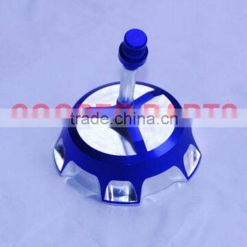 Blue/Silver Alloy CNC Fuel Tank Cap with Vent Valve,Dirt bike Parts