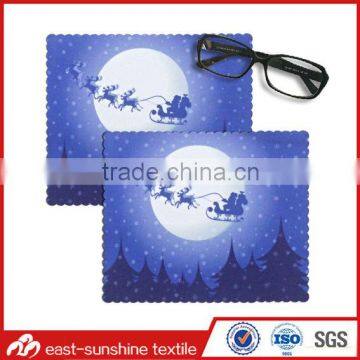 digital printing microfiber two-side flannel cleaning cloth