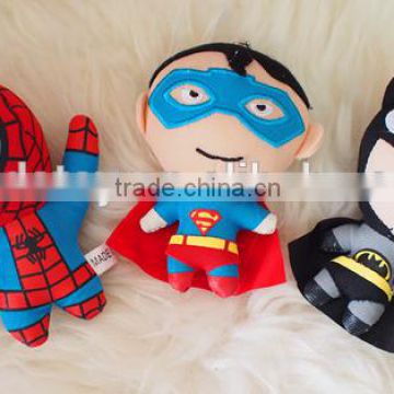 Plush mobile/key chain shape in superhero