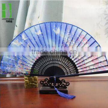 asian arts crafts personalized fabric fan for weddings decoration