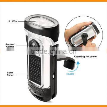 Waterproof Camping Flashlight LED Rechargeable Hand Crank High Power Mini Torch Lamp/Waterproof & Dustproof