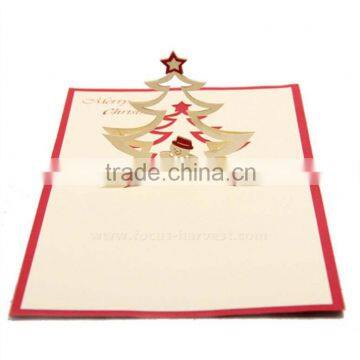 Handmade Card 3D Christmas Theme Tree Kirigami Birthday New Year Party Invitation Card Up Greeting Card Quality Choice photo-3