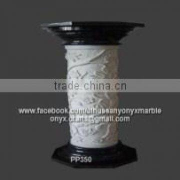 Marble Carved Pedistal Stand PP350