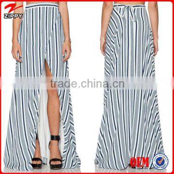 Maxi skirts fashion 2016 wholesale long maxi skirts in stripes bulk skirts