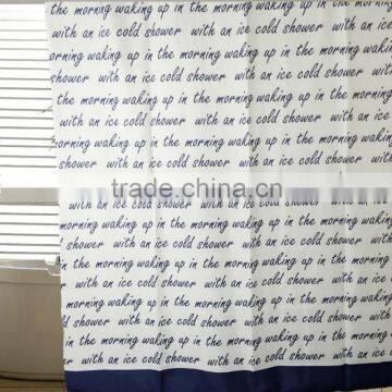 Words Polyester Shower Curtain HSR0025