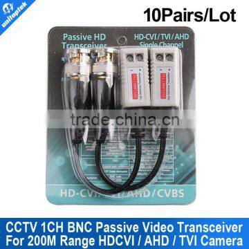 Enhanced Video Balun Twisted BNC CCTV Video Balun Passive Transceivers UTP Balun BNC Cat5 Support HDCVI/AHD/TVI Camera                        
                                                Quality Choice