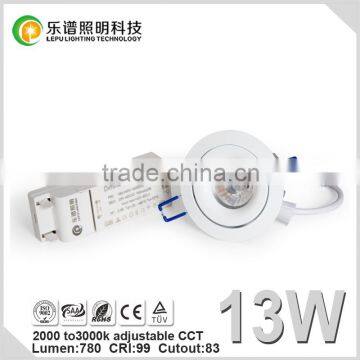 Color Temperature Adjustable High CRI99 Saa Led Downlight 2000k to 3000k sz Manufacture Price photo-2