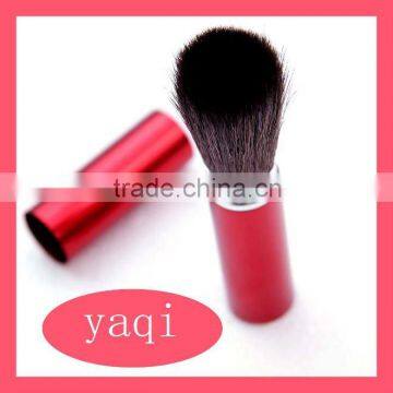 makeup brush,retractable powder brush,red color