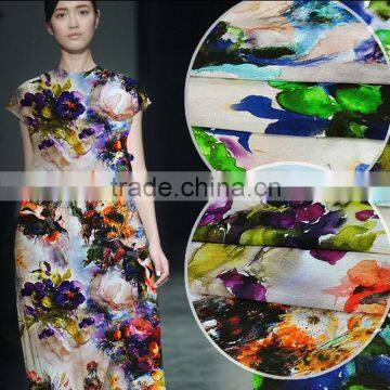 Silk Linen Custom Printed Fabric for Garment photo-2