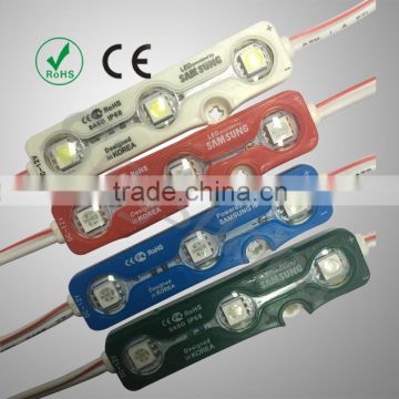 waterproof IP68 3 chips SMD 5050 LED module with different color