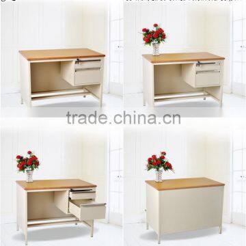 Steel office desk with locking drawers