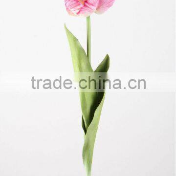 62cm Artificial Flower Satin Tulip Spray with 2 Leaves