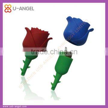 PVC rose flower Usb Flash drive 8gb usb memory stick