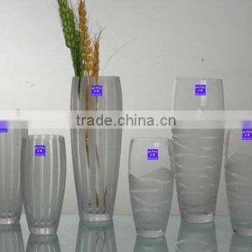 modern frosted glass vase