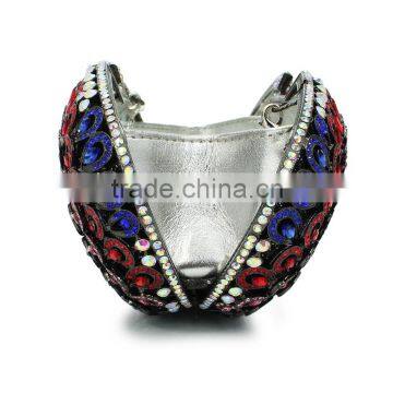 New Peacock Cluth Bag Animal Lover Double Crystal Party Stone Evening Clutch (88167A-C) photo-4