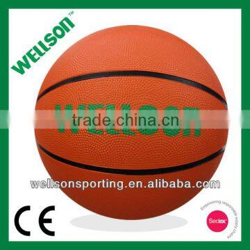 Inflatable junior size natural rubber basketball