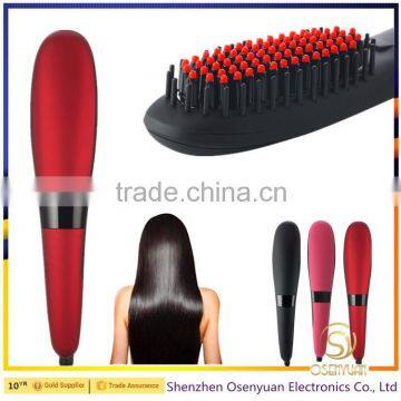 2016 New Arrived Fast Shipping Brush Ionic With LCD Hair Straightener Comb photo-2