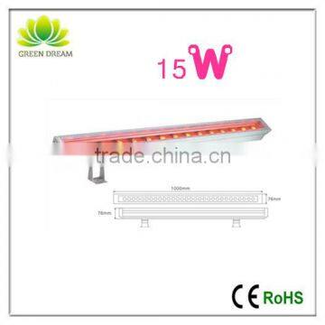 New high power outdoor 15w led wall washer rgb