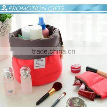 Custom Polyester Cylinder Cosmetic Makeup Bag photo-2