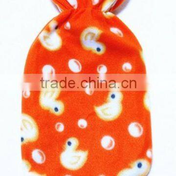 2000ml Orange With Flowers Fleece Hot Water Bag Cover