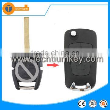 3 button modified flip folding keyy chave shell HU 100 blade for opel corsa d zafira b vivaro