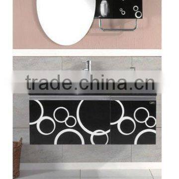 double basin cabinet,Tangbiao brand PVC/MDF bathroom cabinet