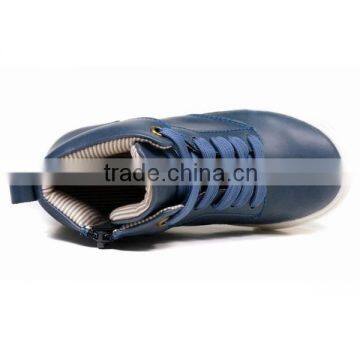 Bulk Wholesale PU Material Boys High Neck Casual Shoes With Zipper
