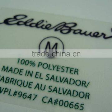 Easy sale promotion Heat Transfer Label