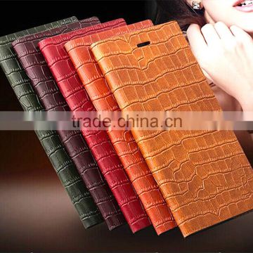 2015 hot sale fashion design croco pattern wallet leather case for iphone 6 plus