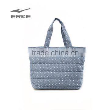 ERKE 2014 NEW women casual handbag ladies handbag girl school bag jeans blue shoulder bag fabric:cotton cloth lining:polyester