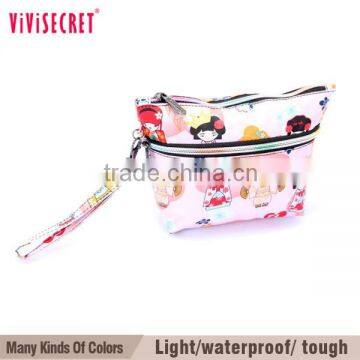 Vivisecret Two Zipper Big Size Brand Cosmetic Bag for Women OEM photo-2