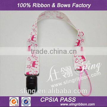 Factory High Quality Printed Ribbon Baby Pacifier Clip