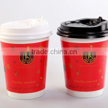 Best seller fancy tea cups double wall black paper coffee cup